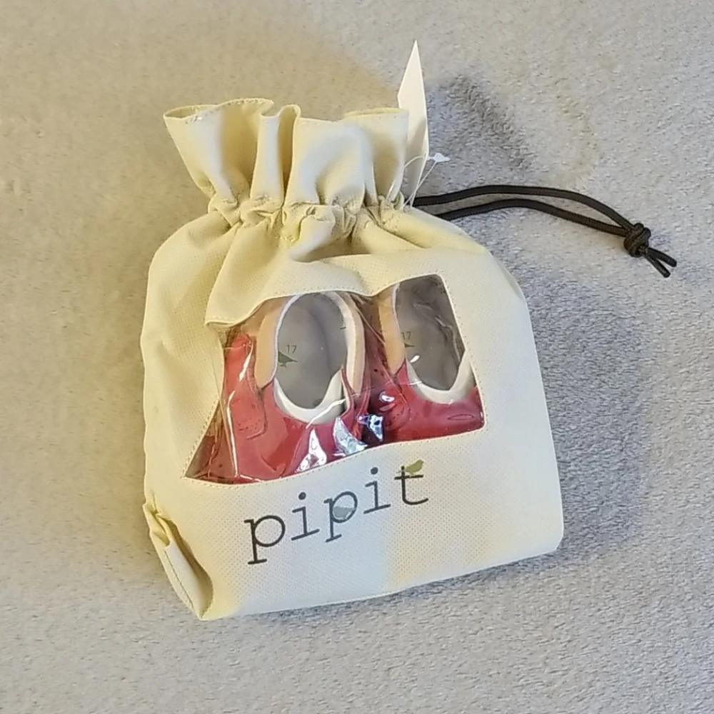 Pipit Toddler Flower Shoes in Apricot/Camel